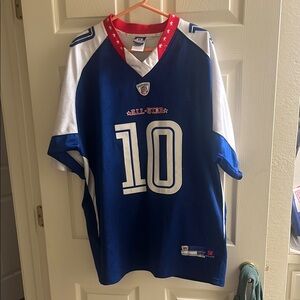 Reebok Red and White NFL Jersey